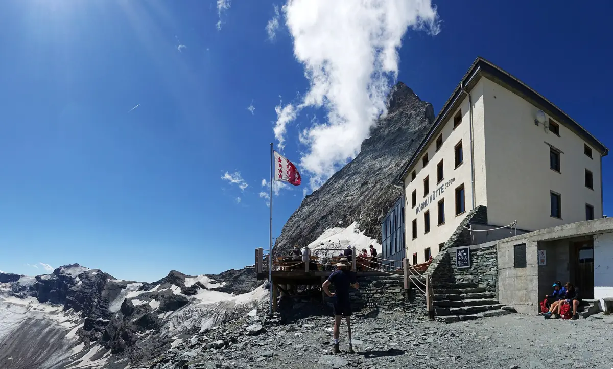 The Hörnli hut at the foot of the Matterhorn