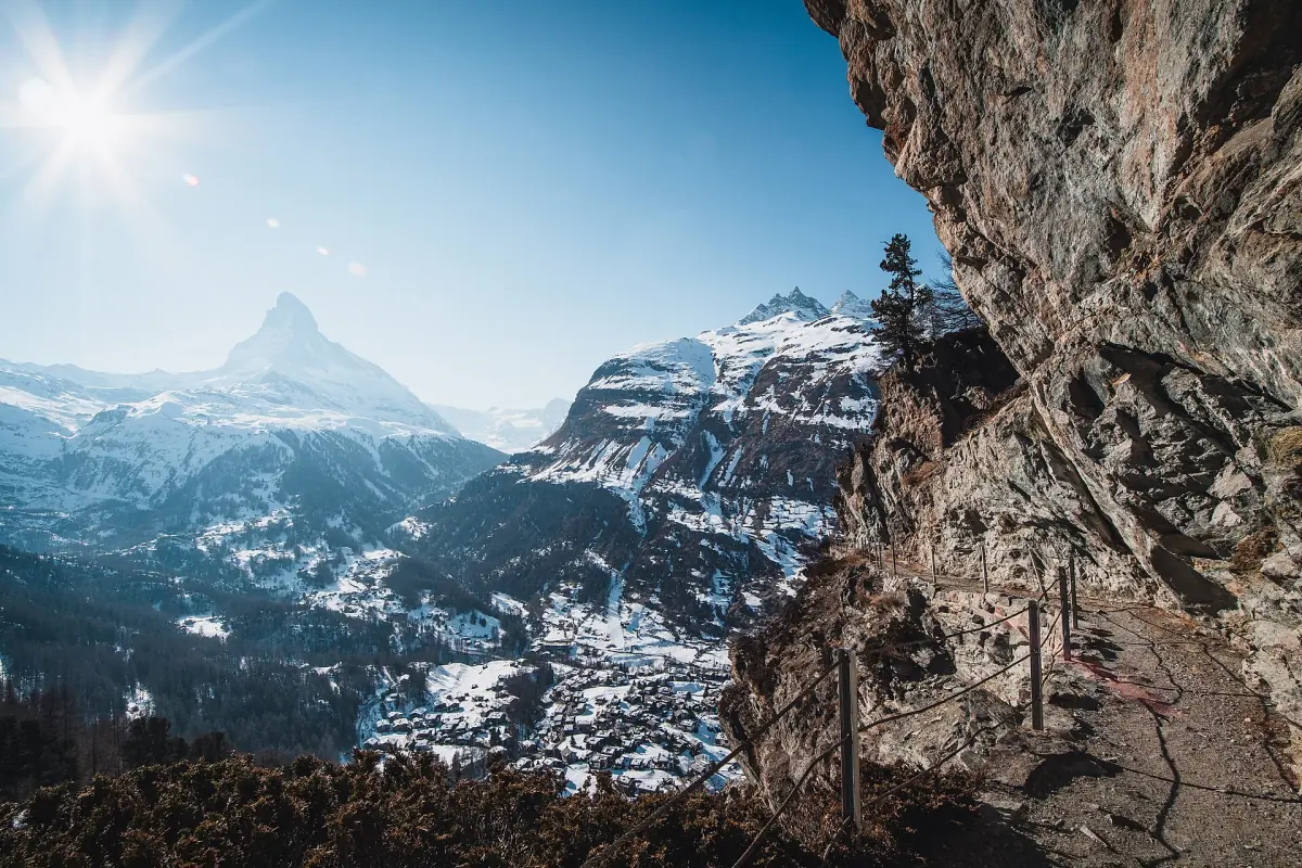 The Matterhorn above Zermatt and the Matter valley