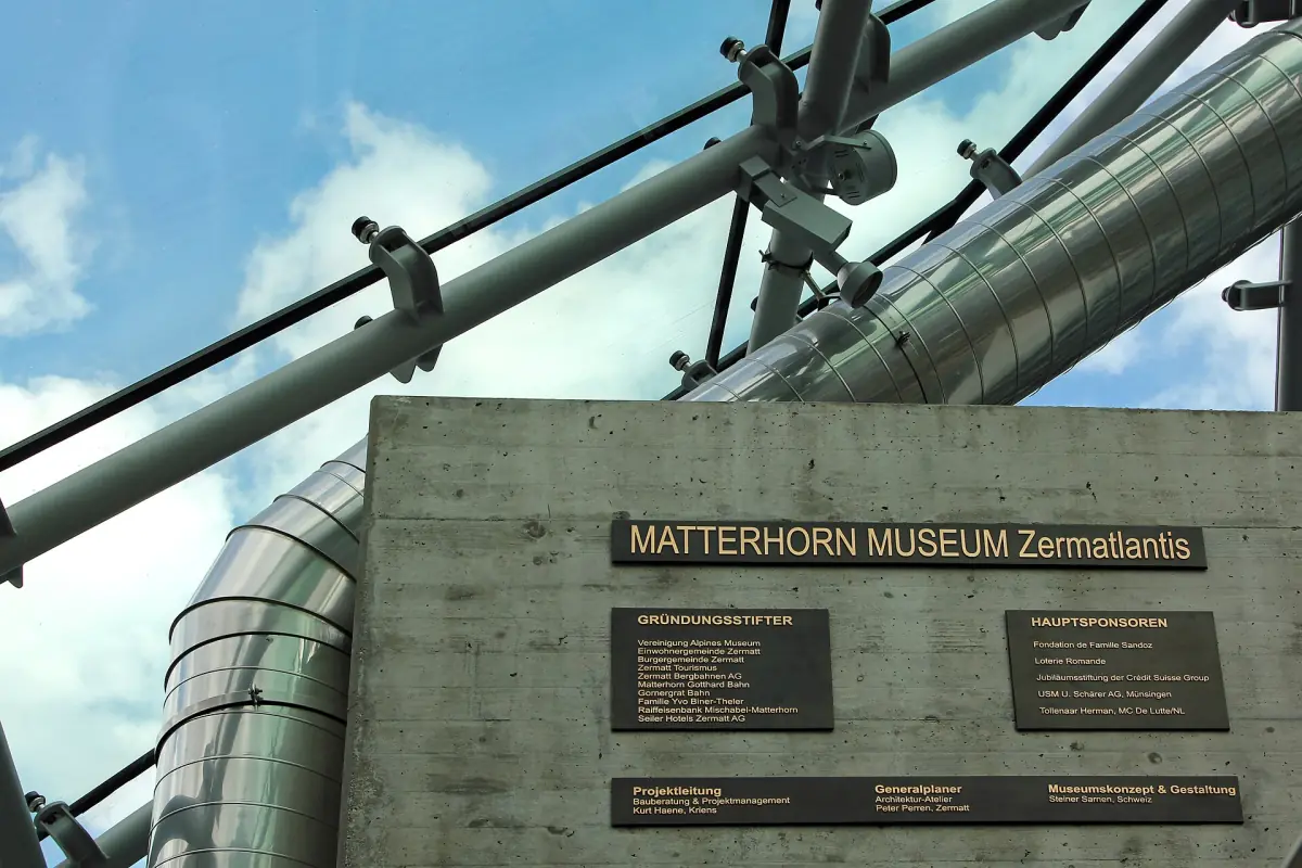 The entrance to the Matterhorn Museum in Zermatt